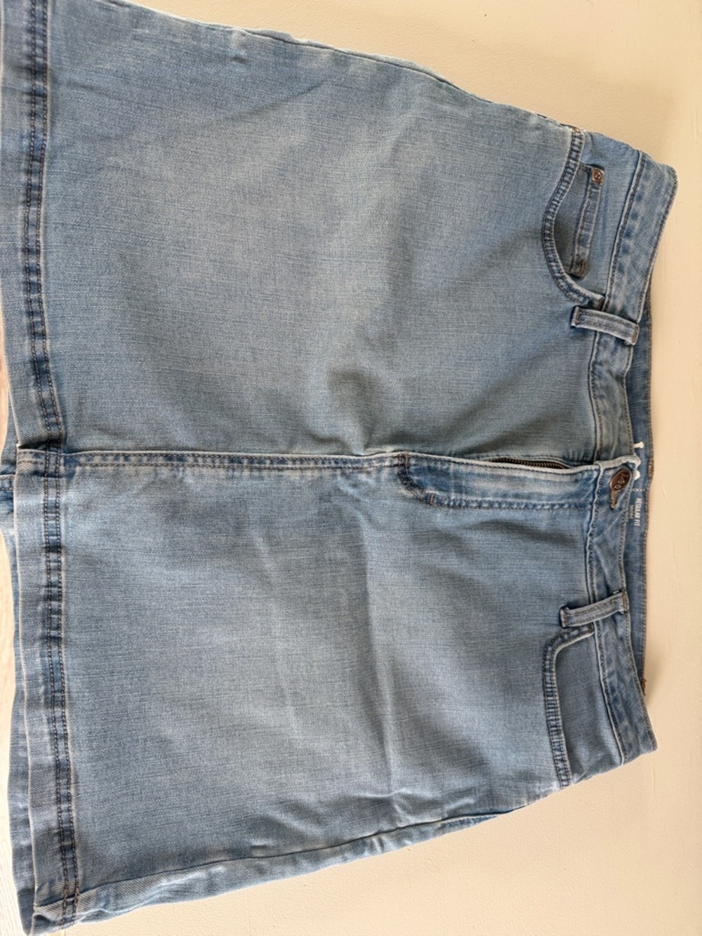Lee Light Blue Denim Skirt - 5-Pocket Style